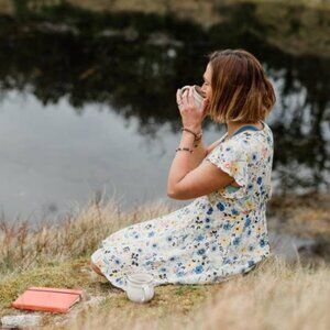 Zara Floral Button Down Mini Dress